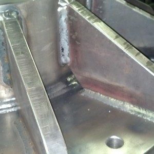 Close up of fiished weld.